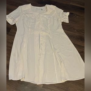 Plus size white formal dress